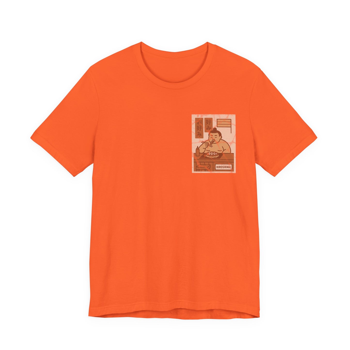 Hiroshima Okonomiyaki Sumo Printed T-Shirt – Minimal Japanese Food Art Tee AltCore