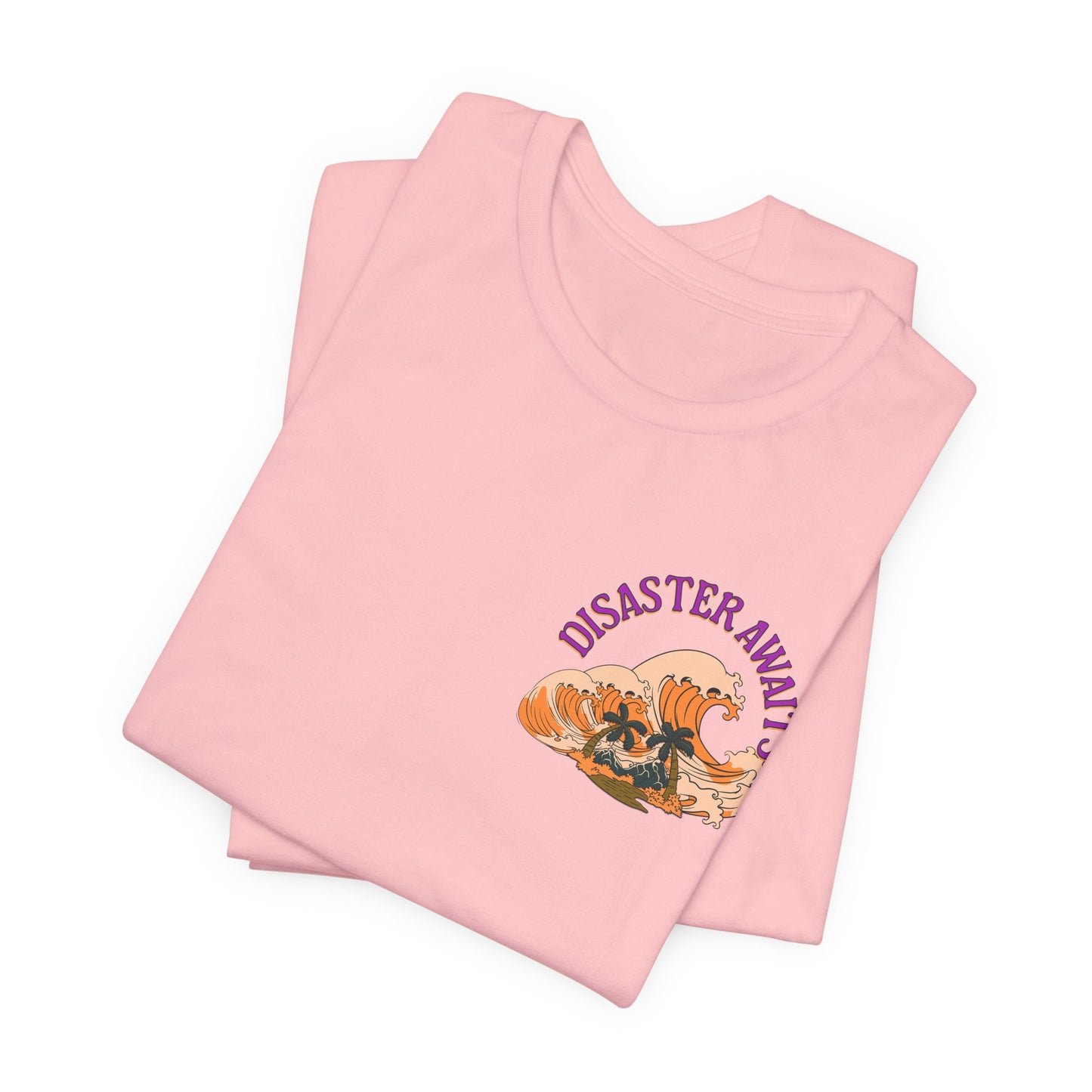 Disaster Awaits Graphic Tee – Tidal Wave Summer Shirt | Altcore Island Aesthetic T-Shirt | Unisex Festival Top