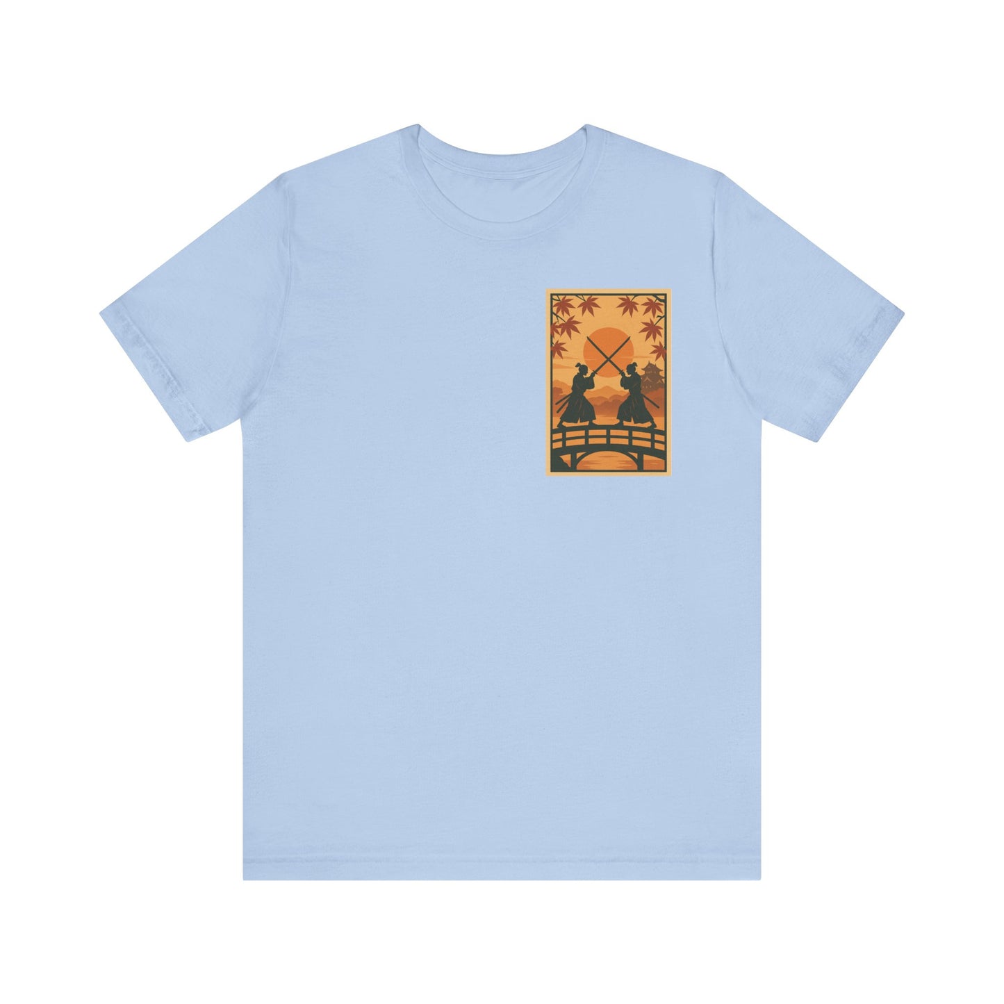 Samurai Sunset Standoff – Ukiyo-e Pocket Logo Tee