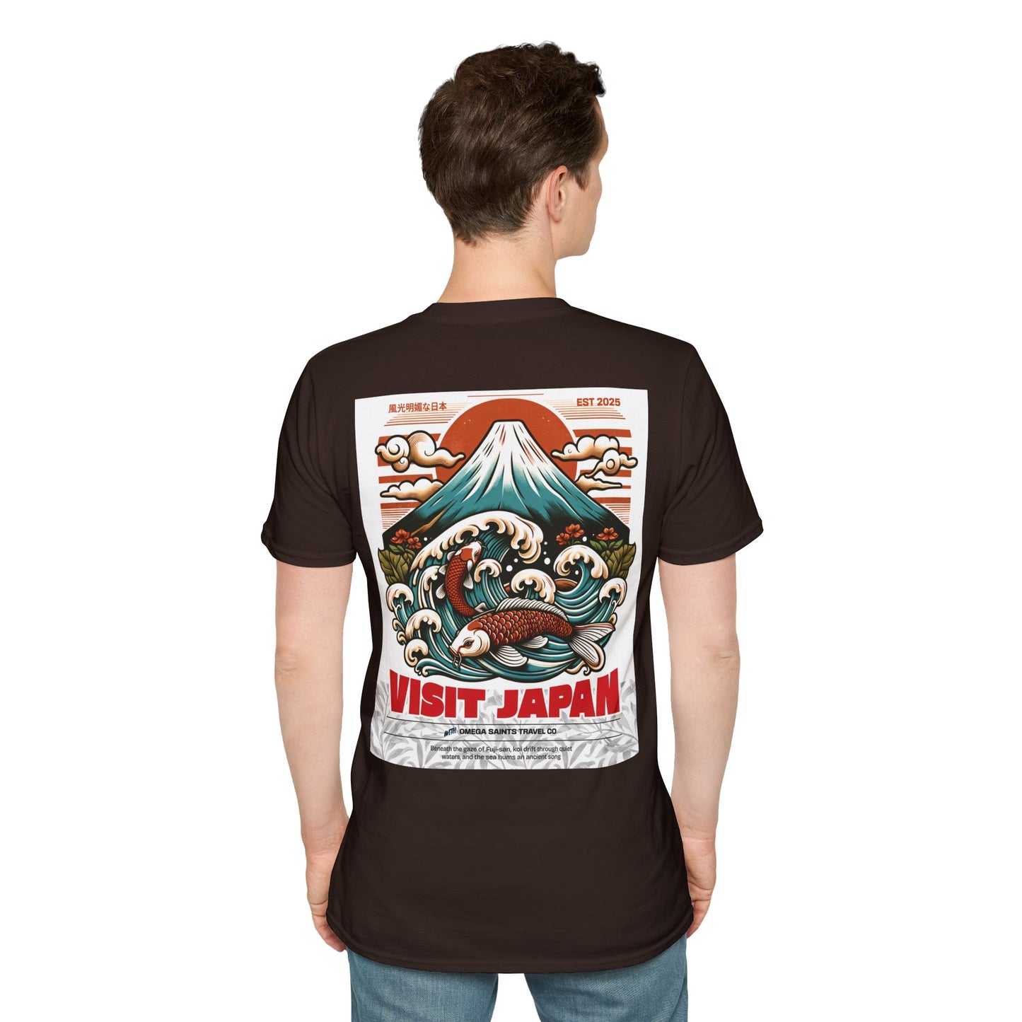 Visit Japan - Vintage-Style Mt Fuji Travel T-Shirt