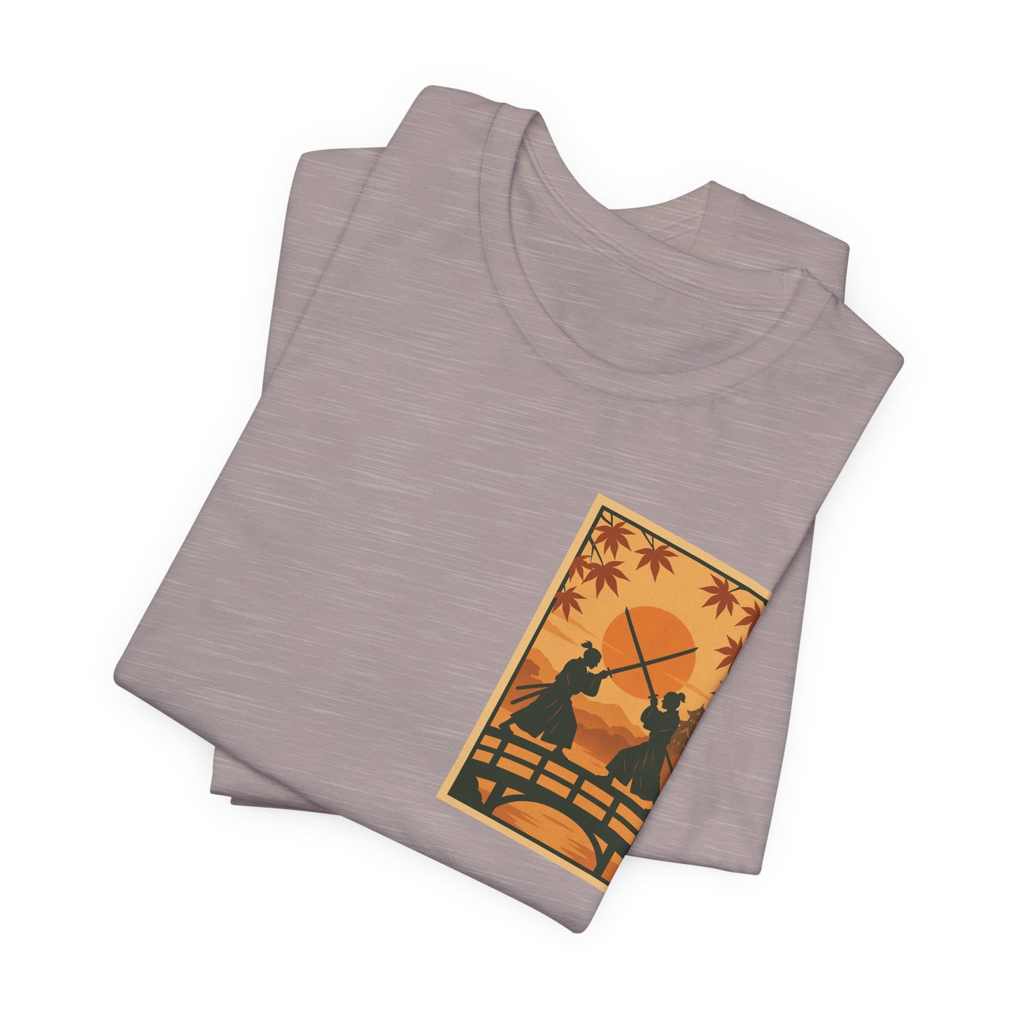 Samurai Sunset Standoff – Ukiyo-e Pocket Logo Tee