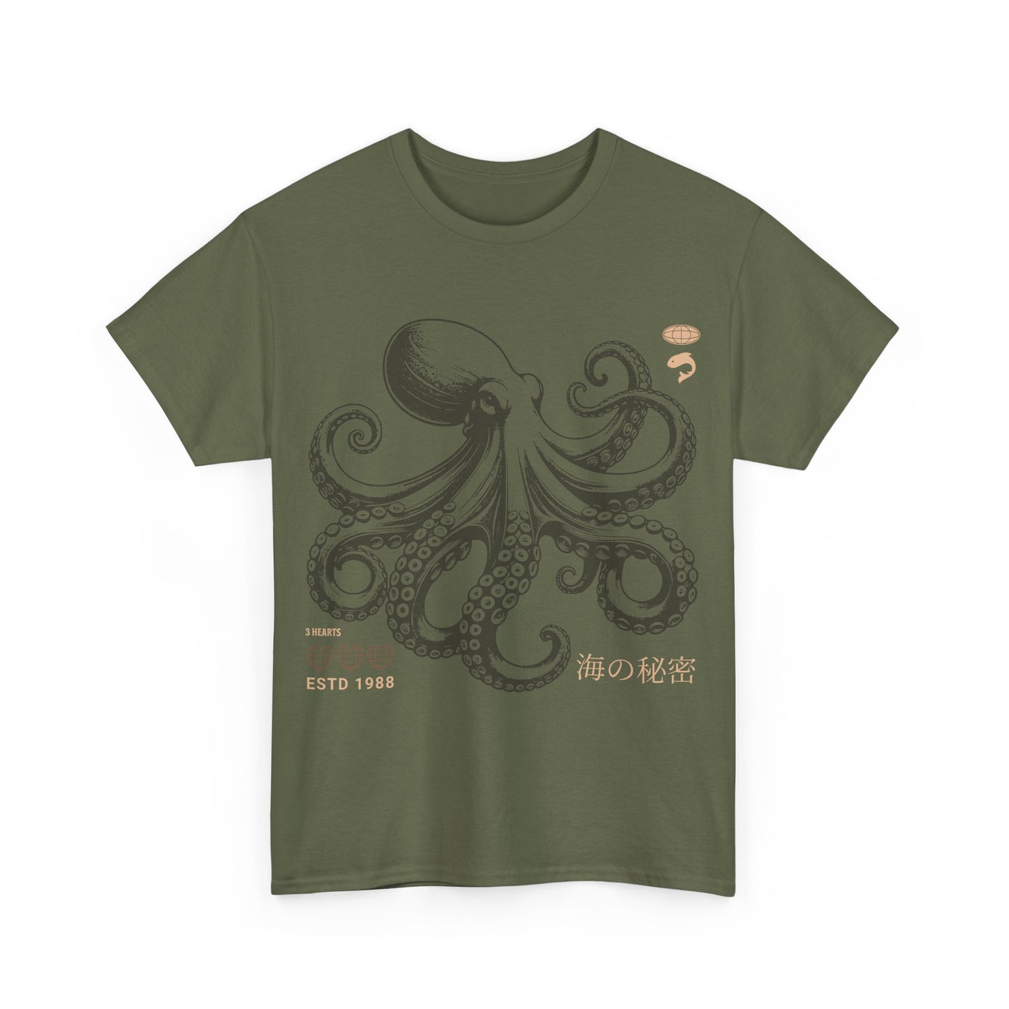 Japanese Octopus T-Shirt – Traditional Ukiyo-e Kraken Style Graphic Tee