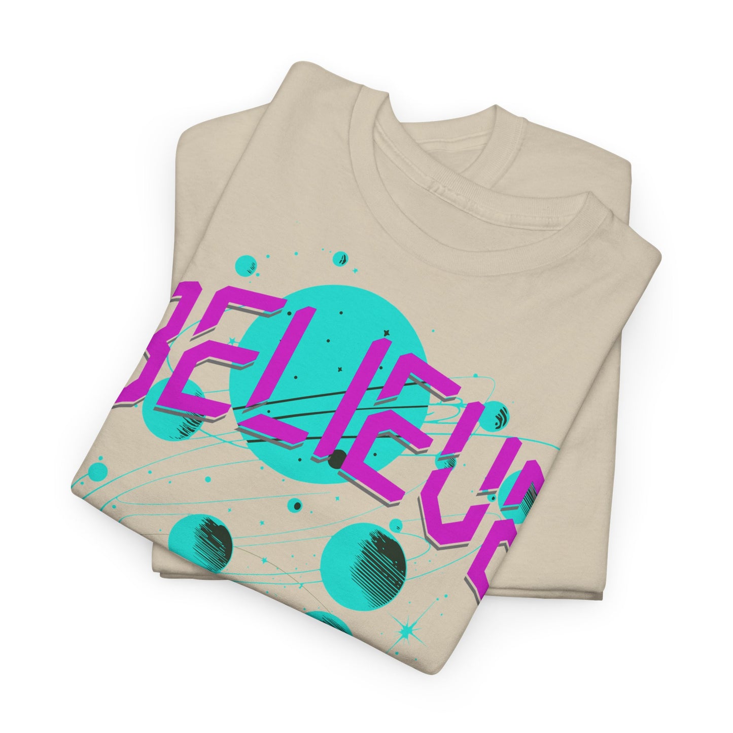 Aliens Exist Tee Shirt Printed T Shirt detail pastel