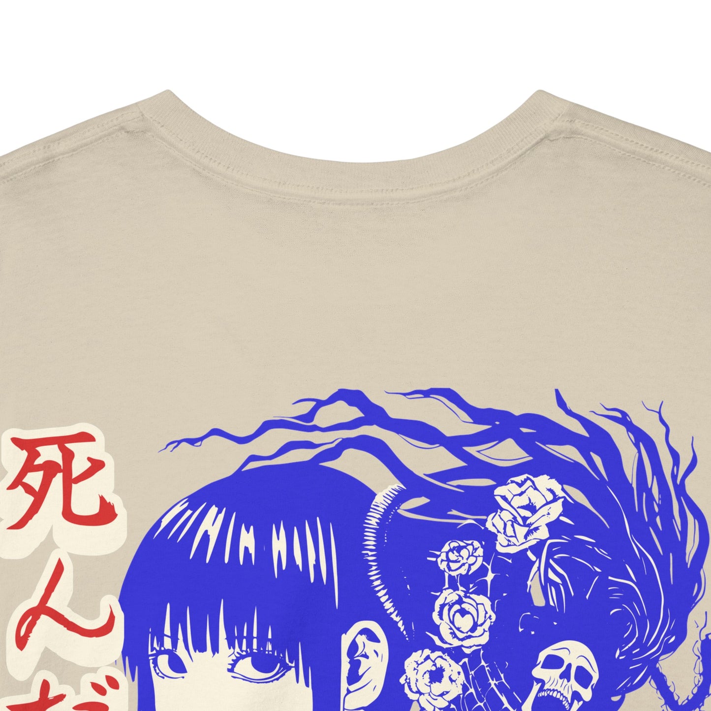 Japanese Anime Neon Kitsune Printed Shirt Custom Printed Shirt Sand Back Close