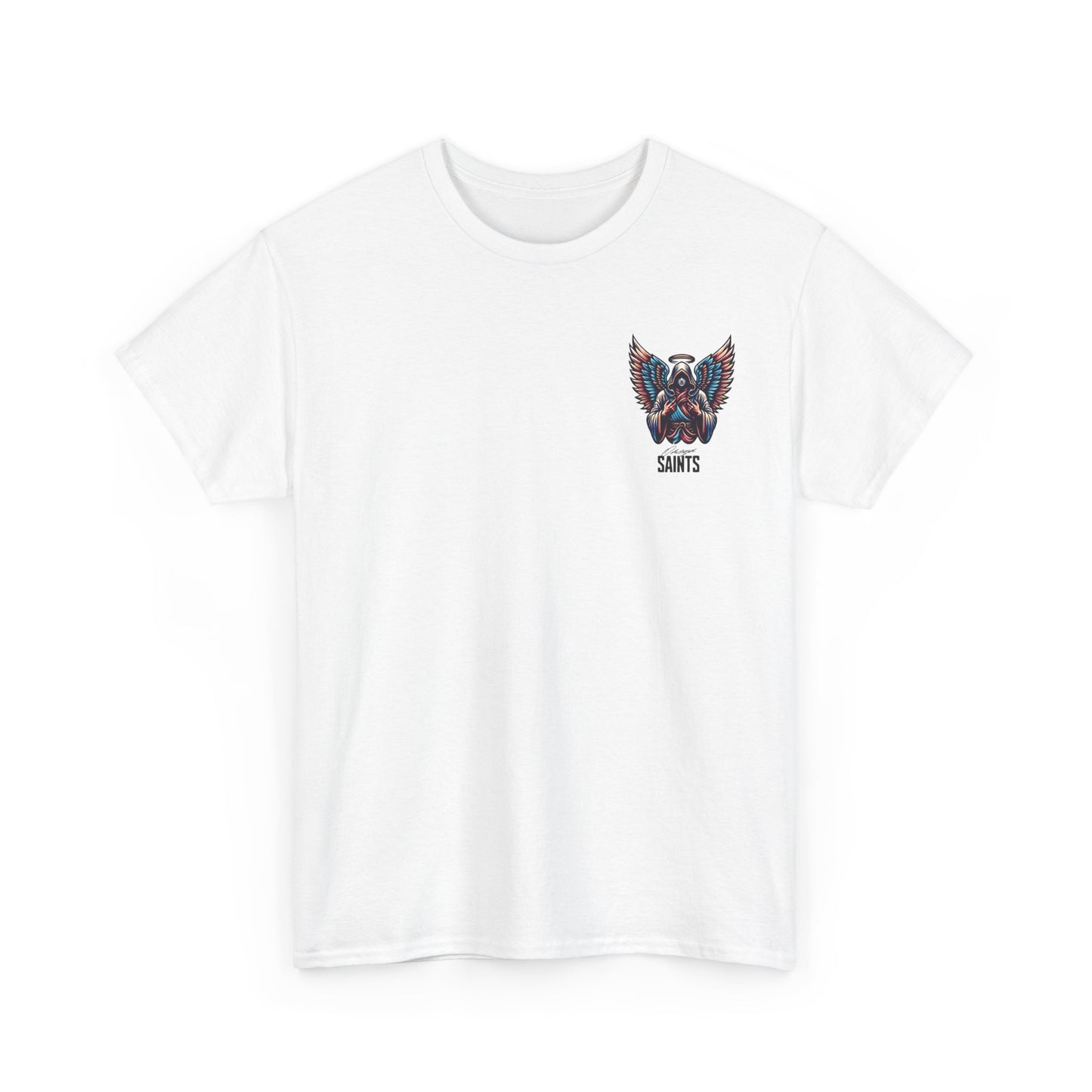 Japanese Anime Neon Kitsune Printed Shirt Custom Printed Shirt White Front Alt