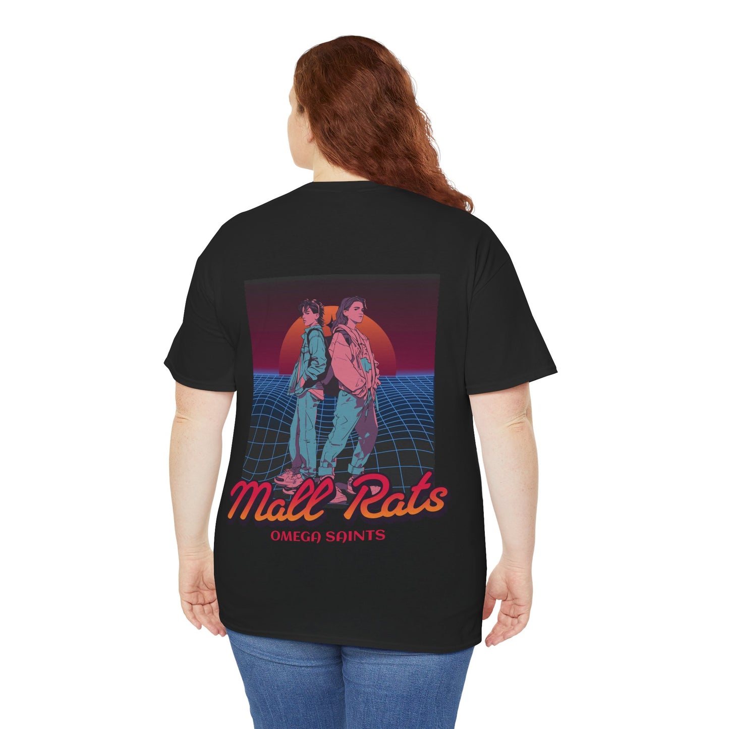 Mall Rats T-Shirt – 80s Synthwave Neon Graphic Tee | Retro Aesthetic Printed T-Shirt