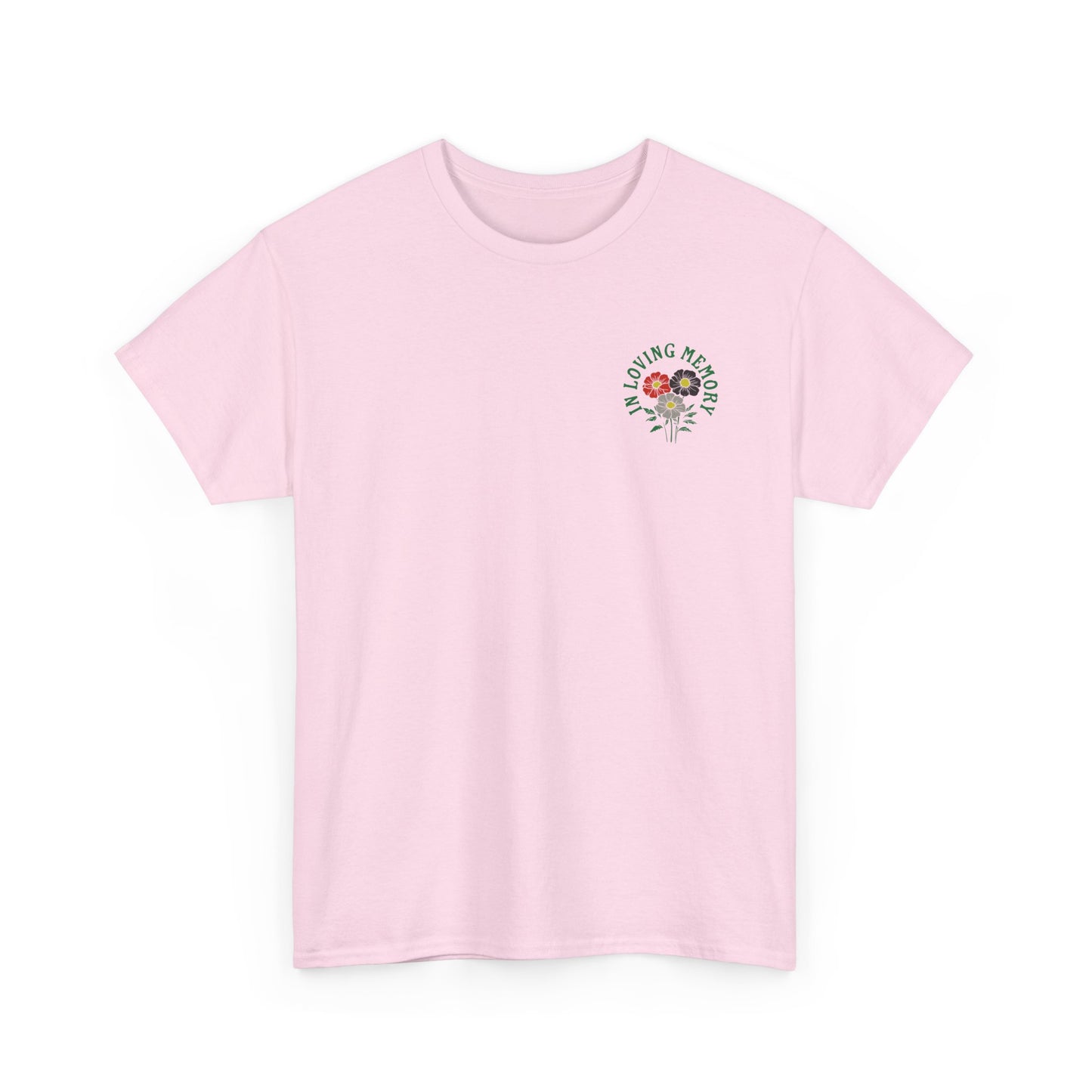 Minimalist Sadcore Shirt with Flowers | Alt Graphic Printed T-Shirt Pink