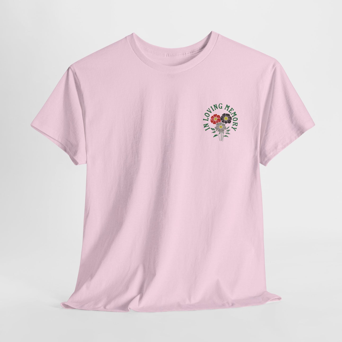 Minimalist Sadcore Shirt with Flowers | Alt Graphic Printed T-Shirt Pink