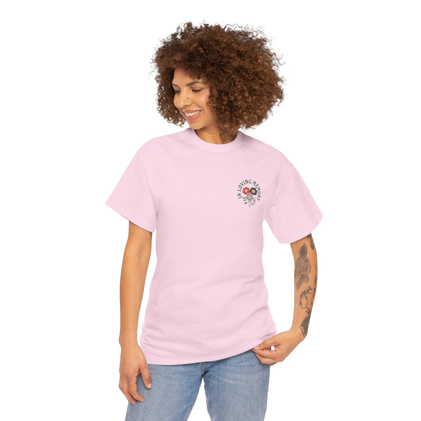Minimalist Sadcore Shirt with Flowers | Alt Graphic Printed T-Shirt Pink