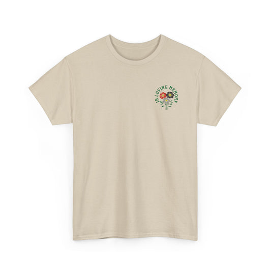 Minimalist Sadcore Shirt with Flowers | Alt Graphic Printed T-Shirt Sand