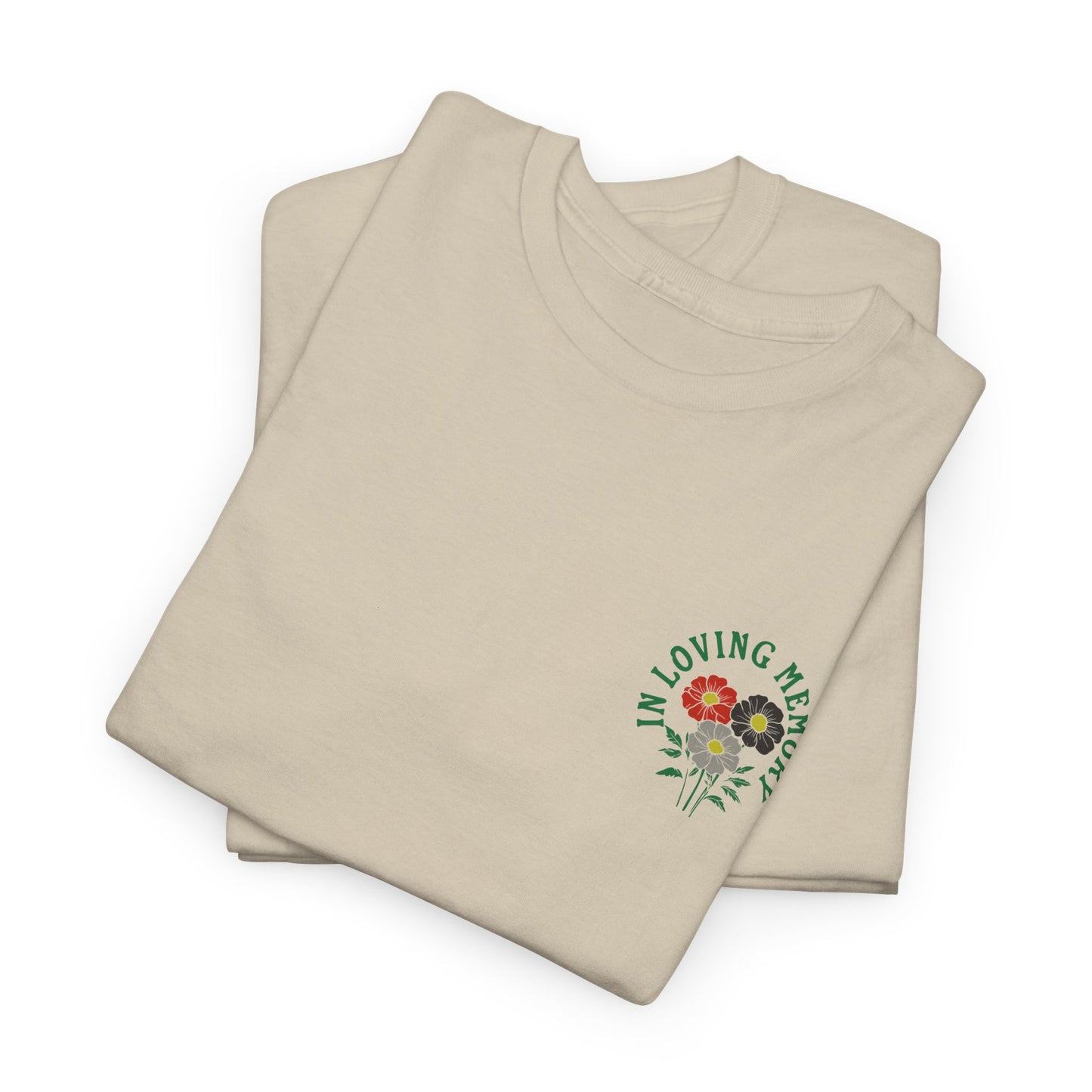 Minimalist Sadcore Shirt with Flowers | Alt Graphic Printed T-Shirt Sand