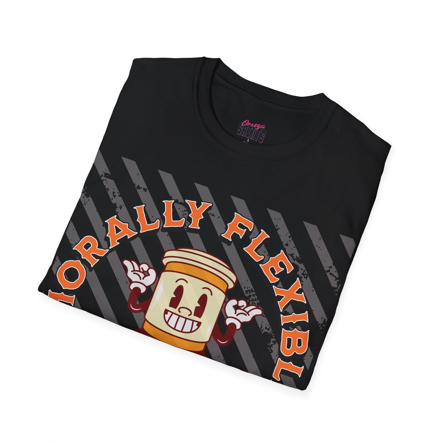 Morally Flexible, Emotionally Unavailable Printed T-Shirt – Funny Gen Z Coffee Yoga Tee black