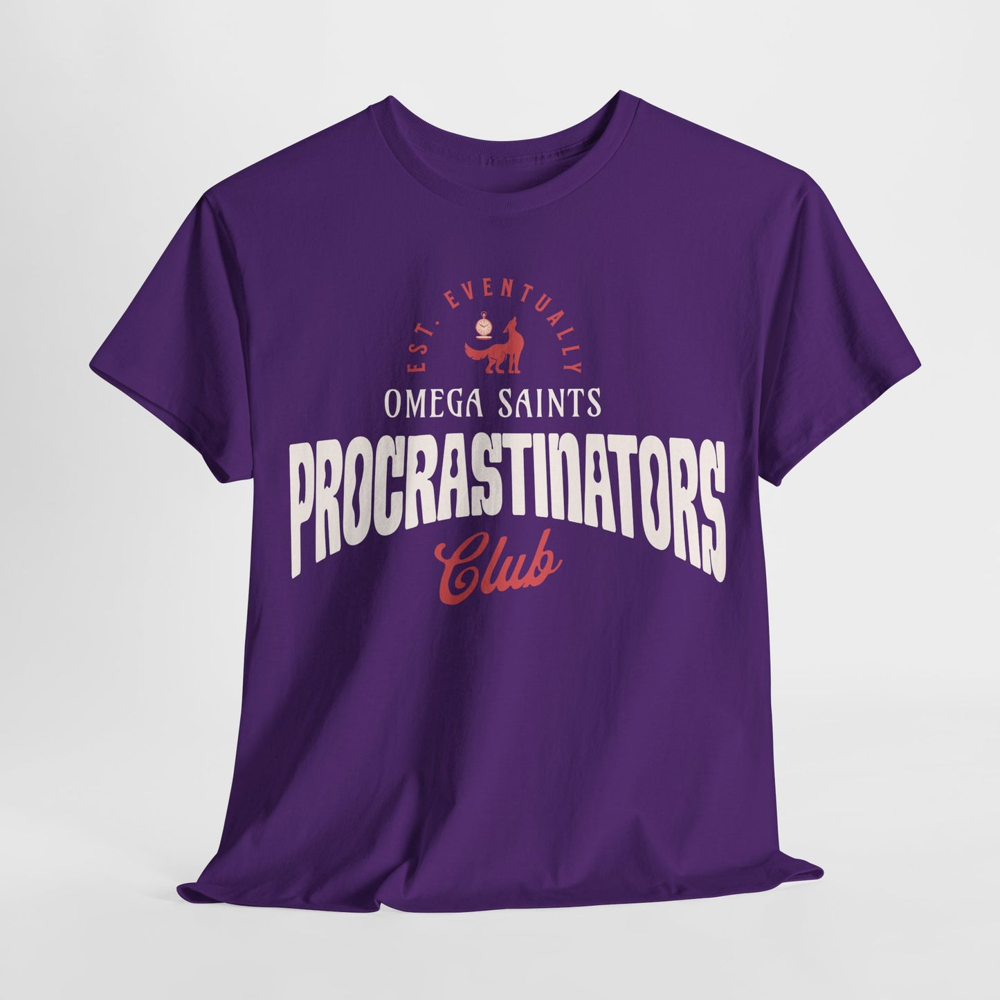 Omega Saints Procrastinators Club – Printed T-Shirt Vintage Sports Team Style Custom Printed Shirt