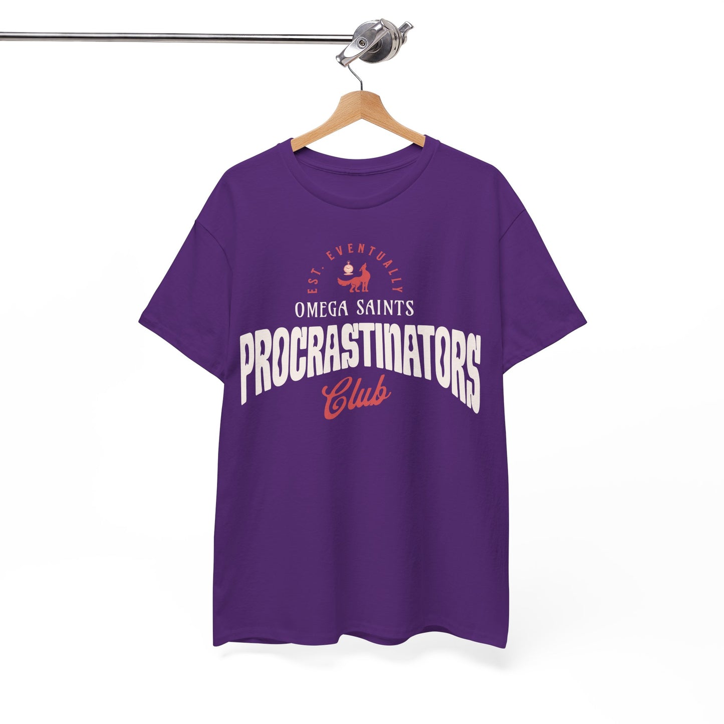 Omega Saints Procrastinators Club – Vintage Sports Team Style Printed T-Shirt