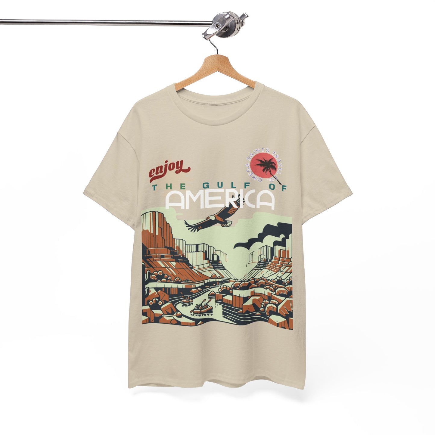 Welcome to the Gulf of America Printed T-Shirt – We Make Clothes, Not Maps Beige