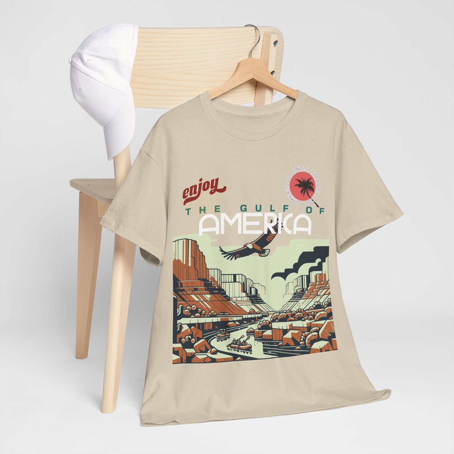 Welcome to the Gulf of America Printed T-Shirt – We Make Clothes, Not Maps Beige