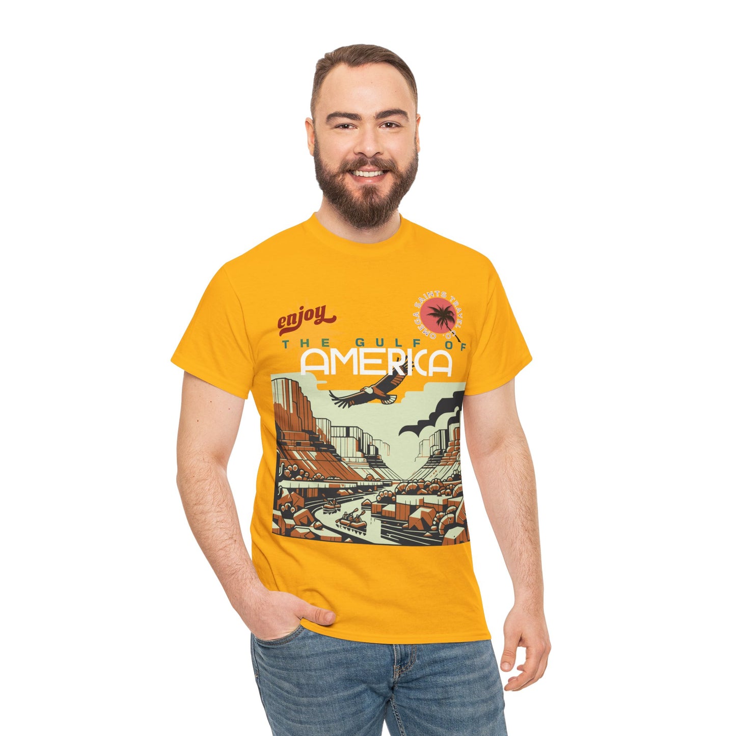 Welcome to the Gulf of America Printed T-Shirt – We Make Clothes, Not Maps Gold