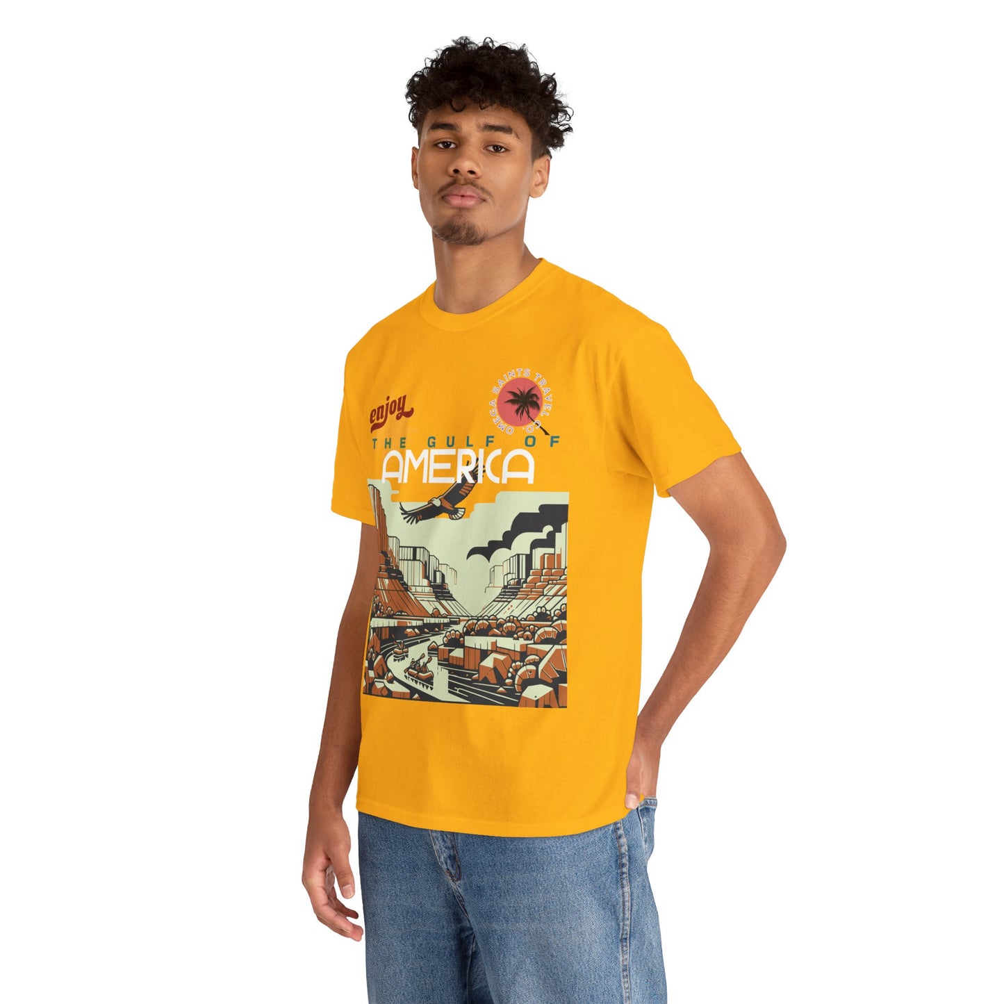 Welcome to the Gulf of America Printed T-Shirt – We Make Clothes, Not Maps Gold