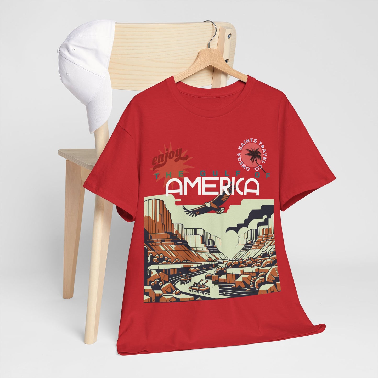 Welcome to the Gulf of America Printed T-Shirt – We Make Clothes, Not Maps Red