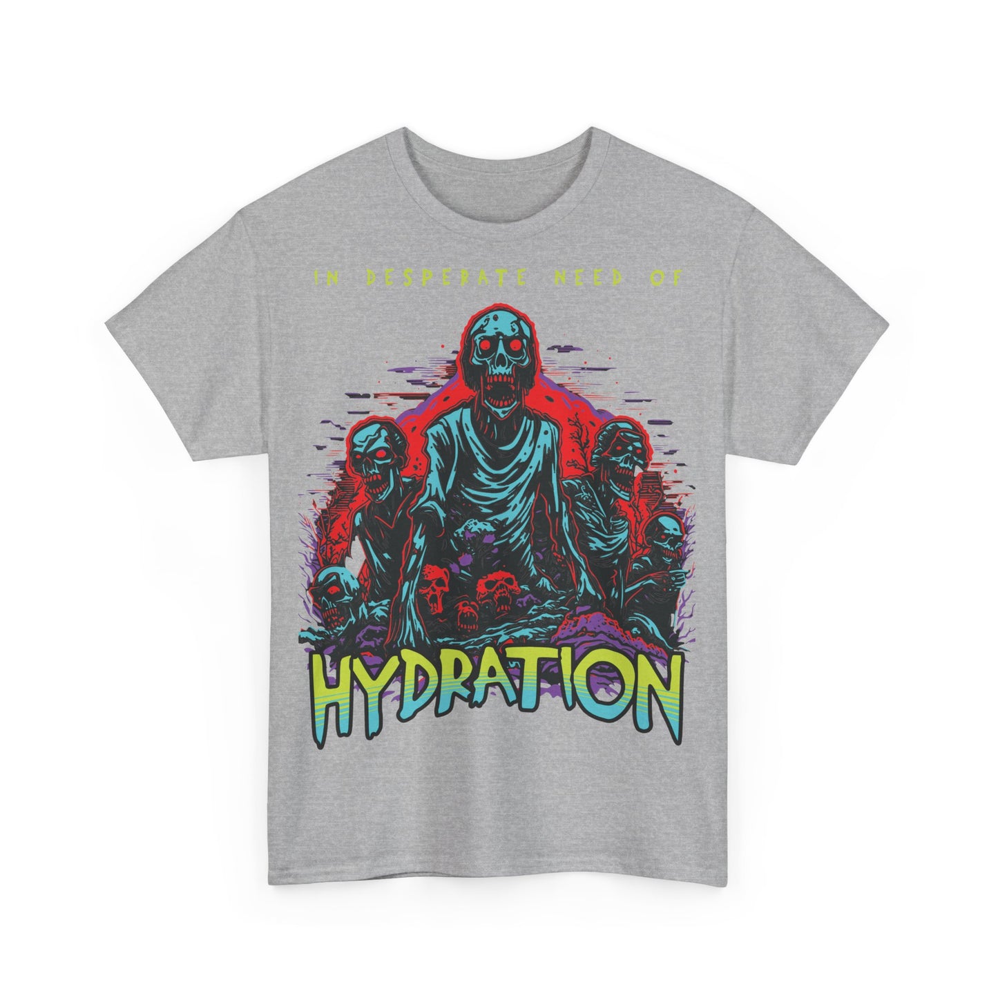 Zombie Skeleton Tee Shirt Printed T Shirt detail grey alt