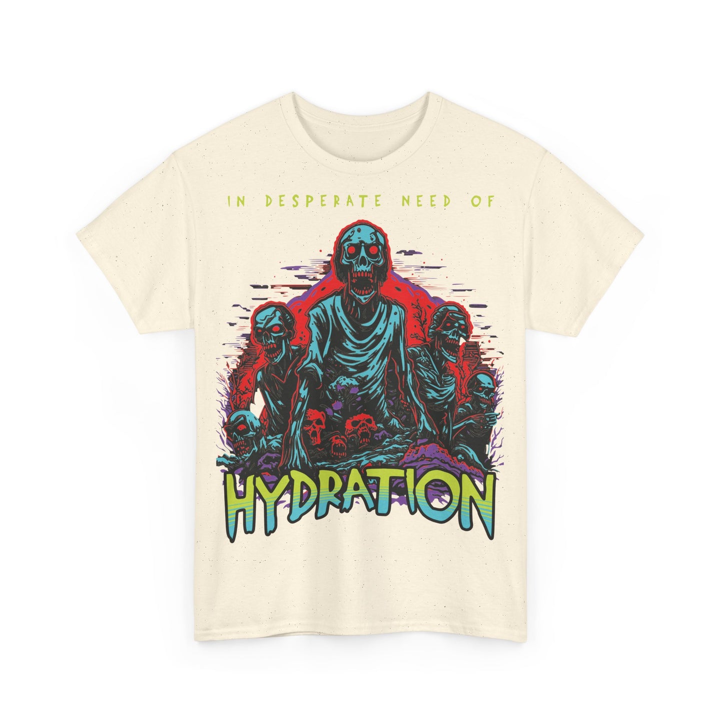 Zombie Skeleton Tee Shirt Printed T Shirt detail natural