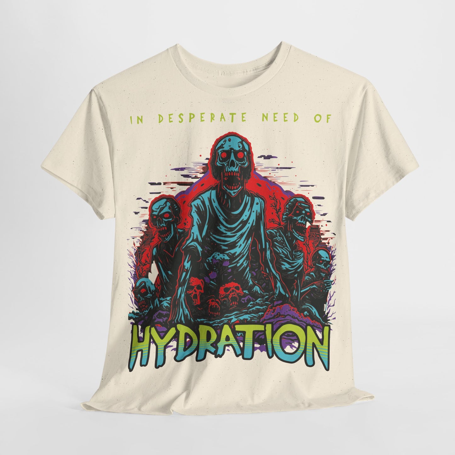 Zombie Skeleton Tee Shirt Printed T Shirt detail natural float