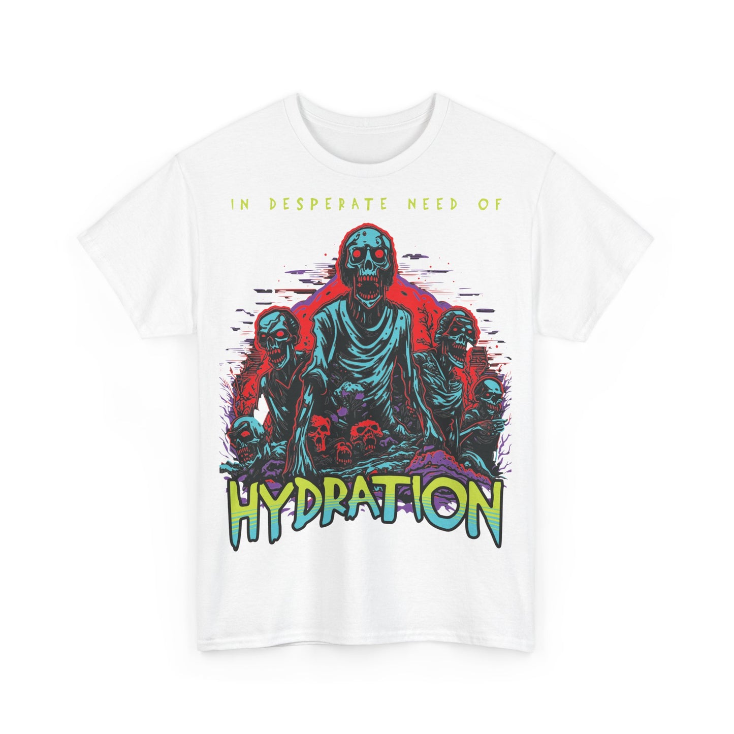 Zombie Skeleton Tee Shirt Printed T Shirt detail white alt