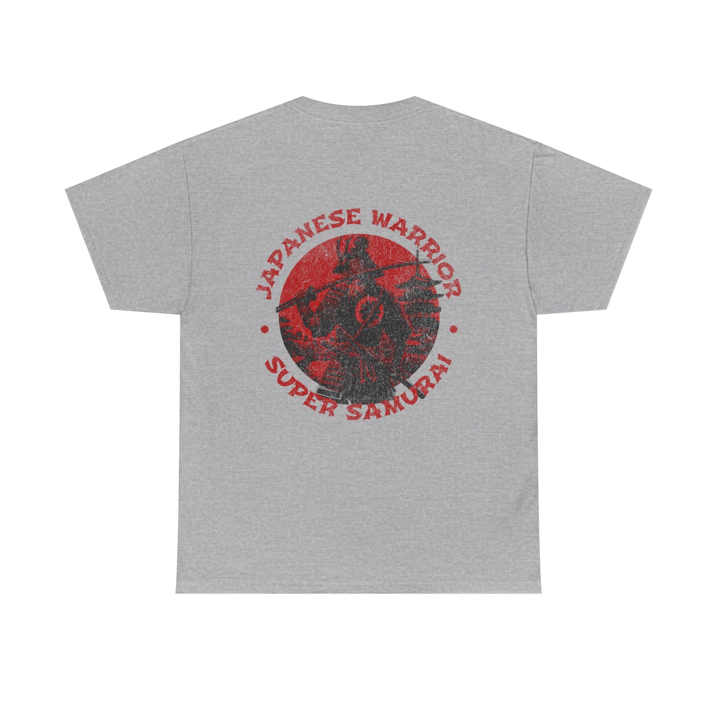 Japanese Warrior Samurai T-Shirt — Omega Logo Vintage Sun Graphic