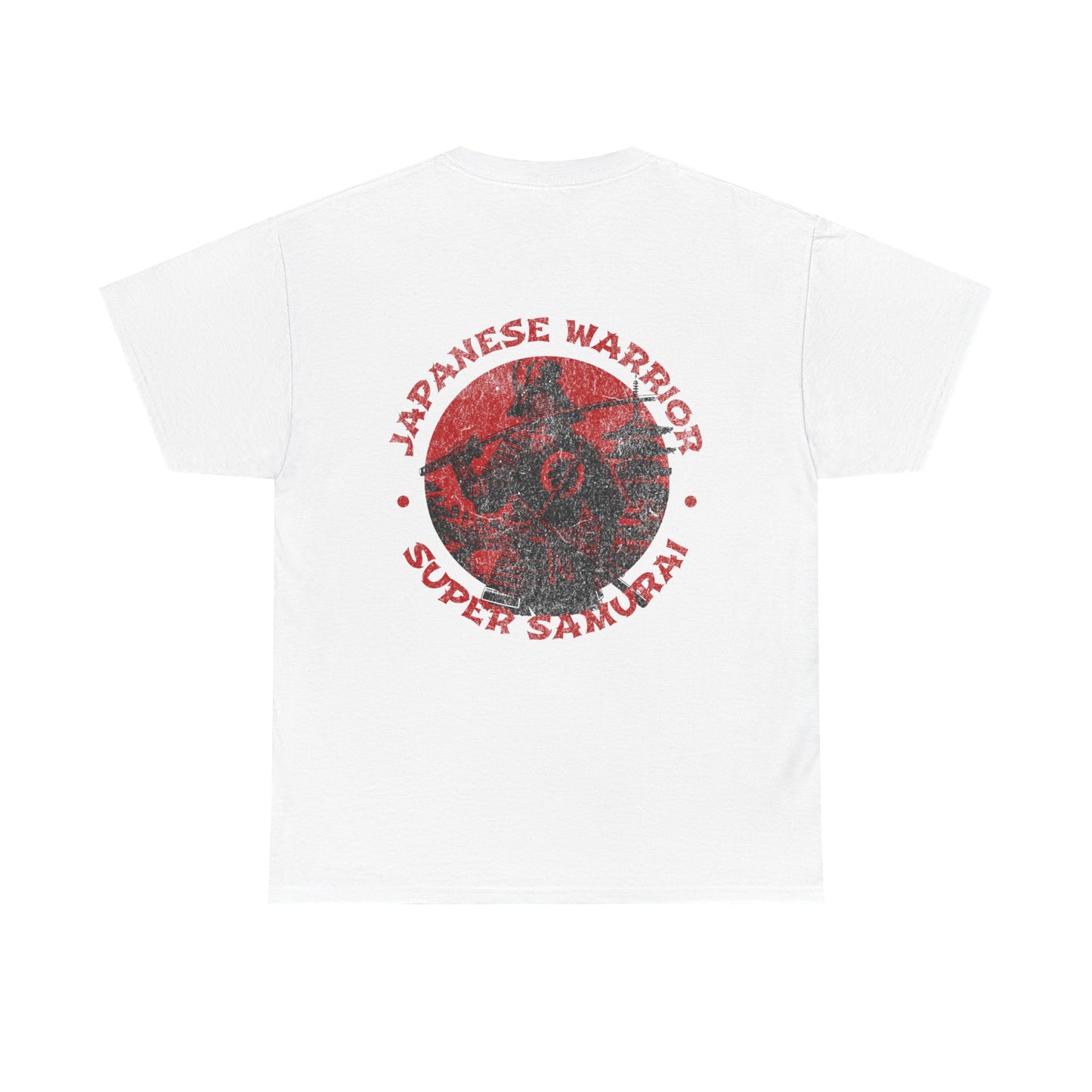 Japanese Warrior Samurai T-Shirt — Omega Logo Vintage Sun Graphic