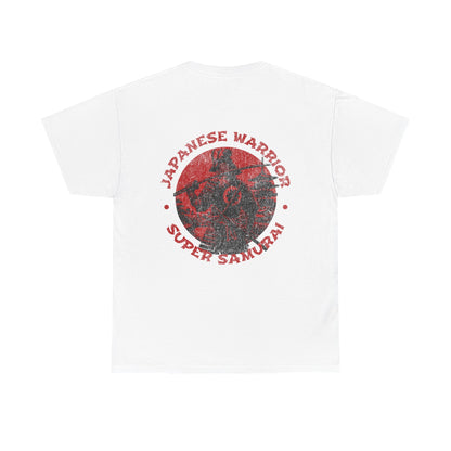 Japanese Warrior Samurai T-Shirt — Omega Logo Vintage Sun Graphic