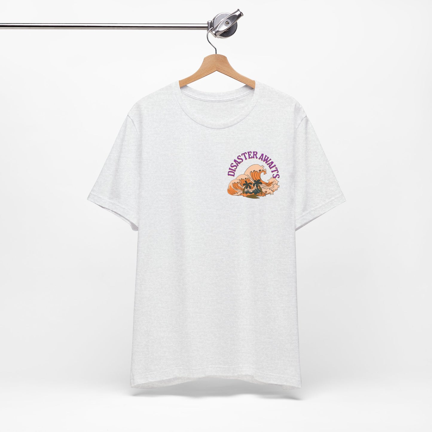 Disaster Awaits Graphic Tee – Tidal Wave Summer Shirt | Altcore Island Aesthetic T-Shirt | Unisex Festival Top
