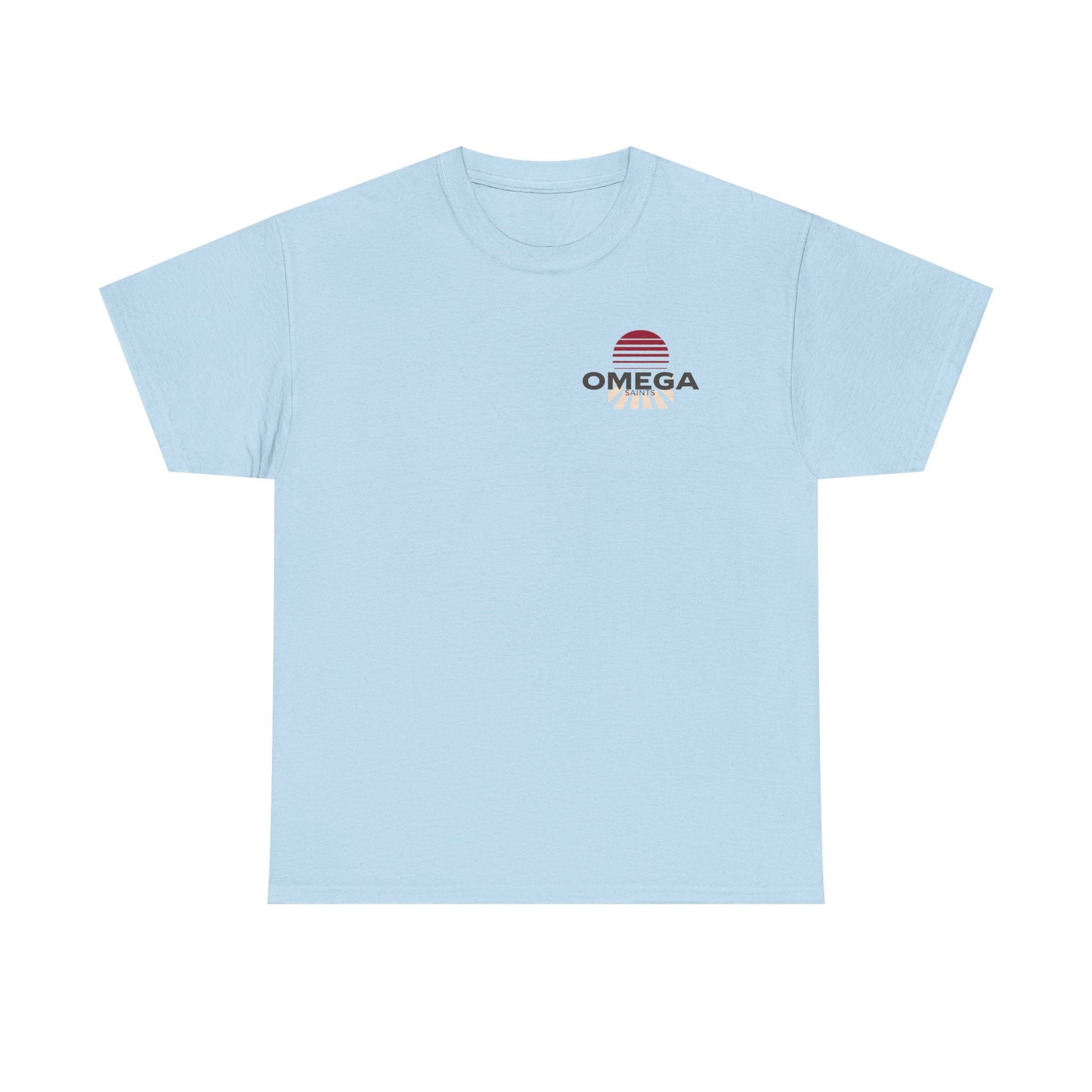 Japanese Warrior Samurai T-Shirt — Omega Logo Vintage Sun Graphic