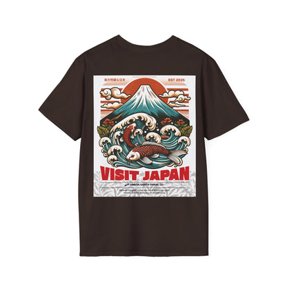Visit Japan - Vintage-Style Mt Fuji Travel T-Shirt