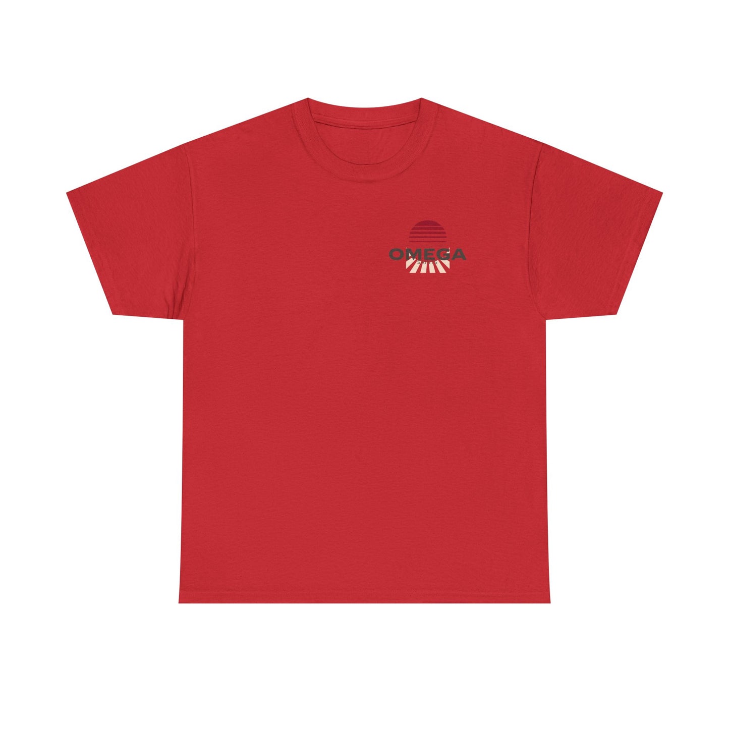 Japanese Warrior Samurai T-Shirt — Omega Logo Vintage Sun Graphic