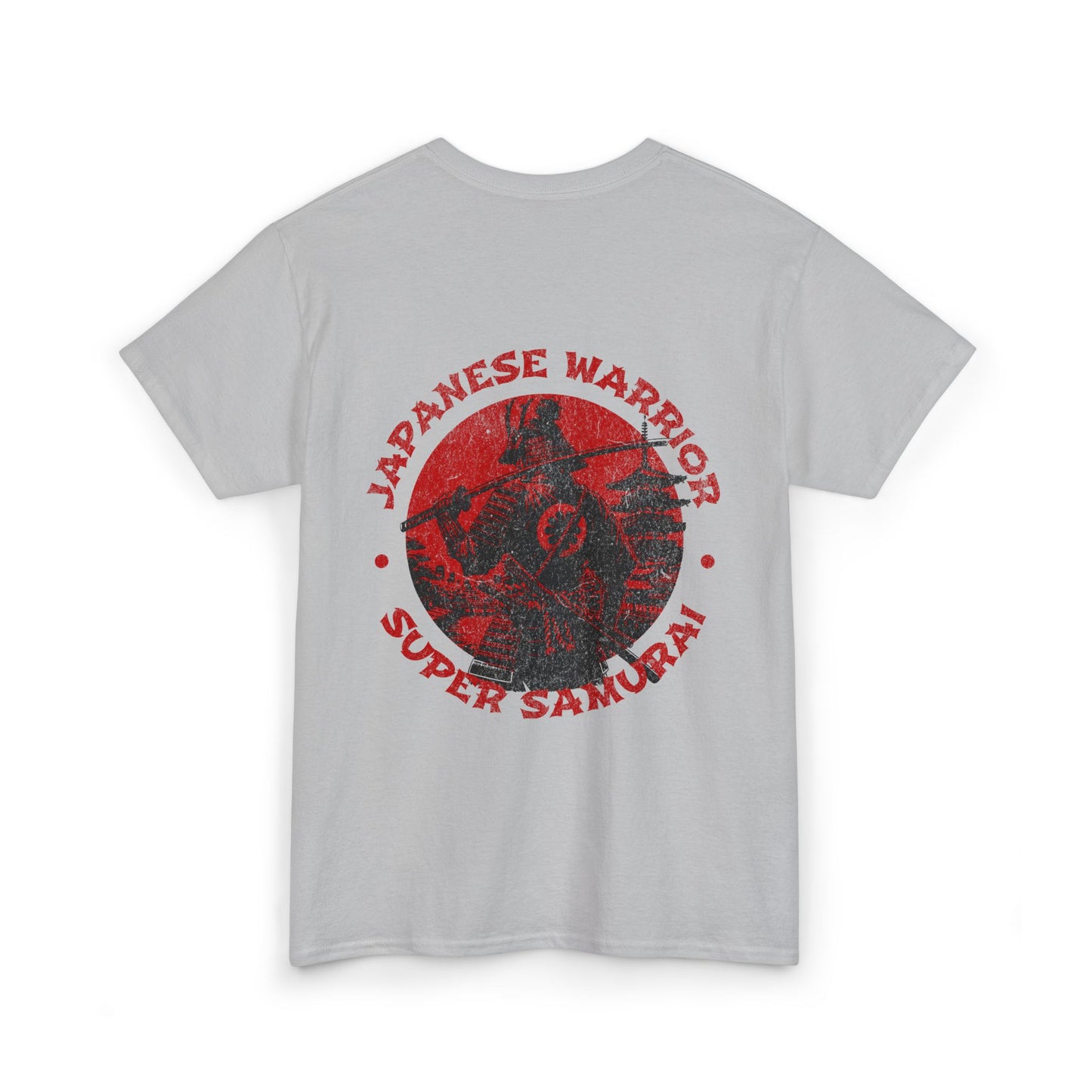 Japanese Warrior Samurai T-Shirt — Omega Logo Vintage Sun Graphic