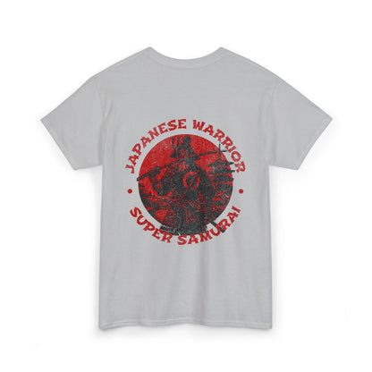 Japanese Warrior Samurai T-Shirt — Omega Logo Vintage Sun Graphic