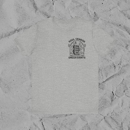 Soul Vendor T-Shirt – Retro Pixel Ghost Vending Machine Tee by Omega Saints
