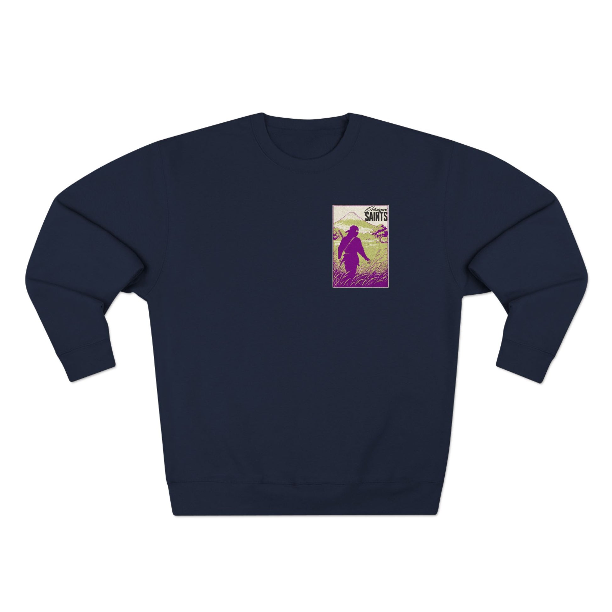 Black Ninja Graphic Sweatshirt – Vintage Samurai Warrior Design | Soft Printed Graphic Sweater