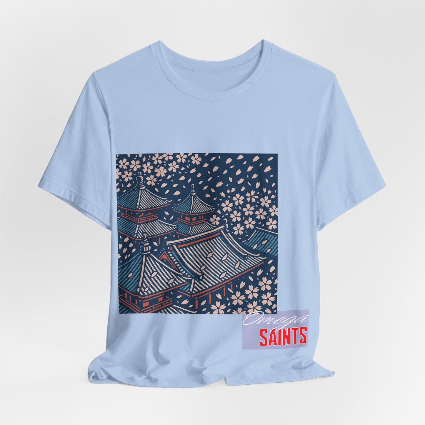 Cherry Blossom Rooftops – Japanese Temple Aesthetic Graphic Tee