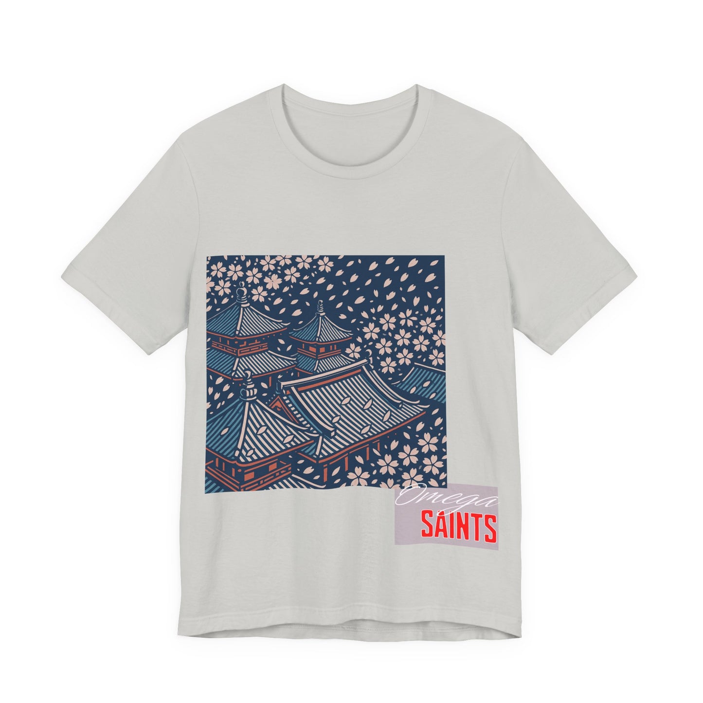 Cherry Blossom Rooftops – Japanese Temple Aesthetic Graphic Tee