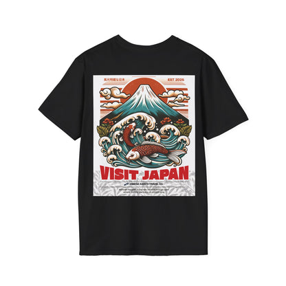 Visit Japan - Vintage-Style Mt Fuji Travel T-Shirt