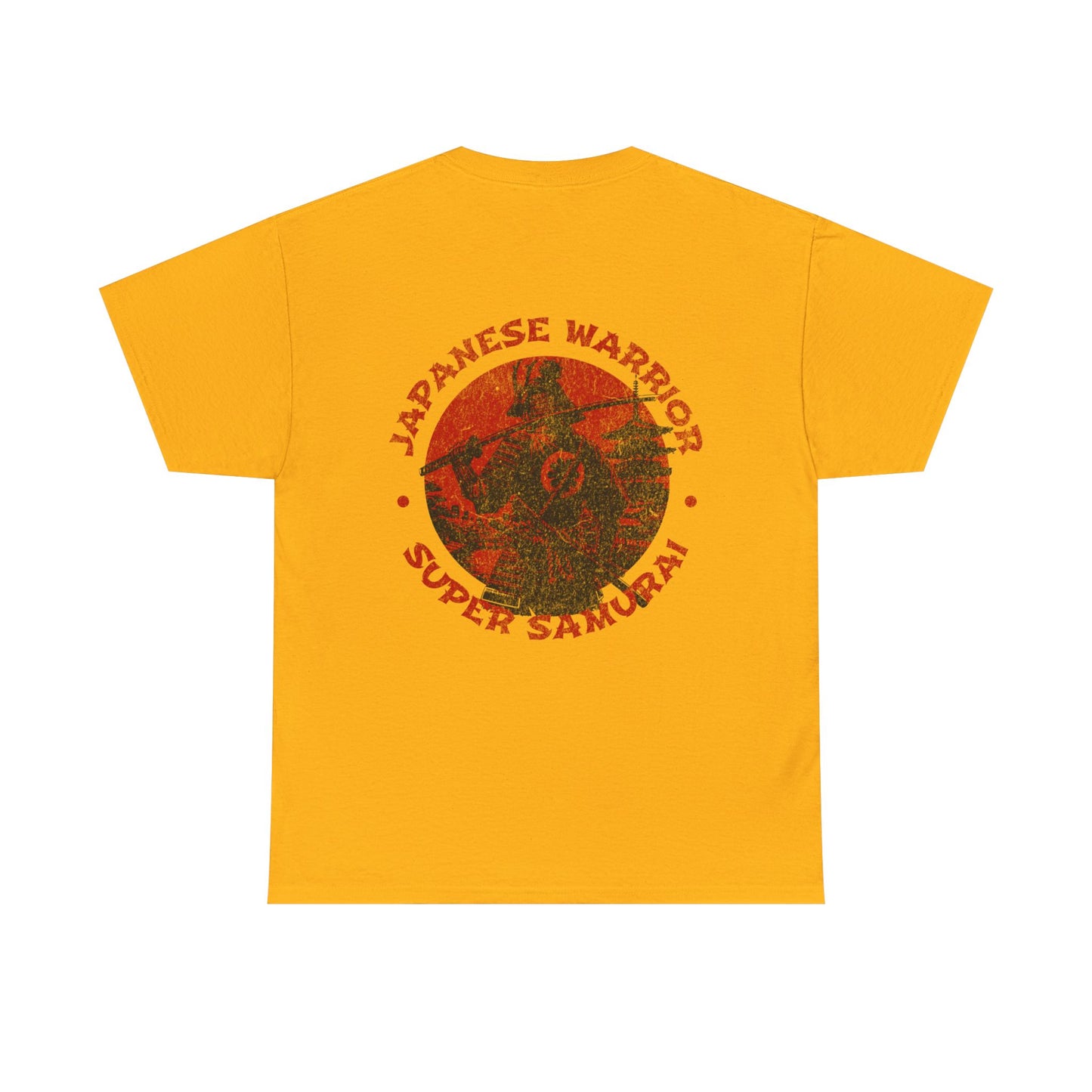 Japanese Warrior Samurai T-Shirt — Omega Logo Vintage Sun Graphic