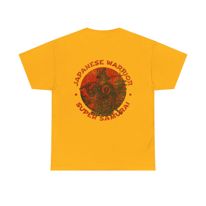 Japanese Warrior Samurai T-Shirt — Omega Logo Vintage Sun Graphic