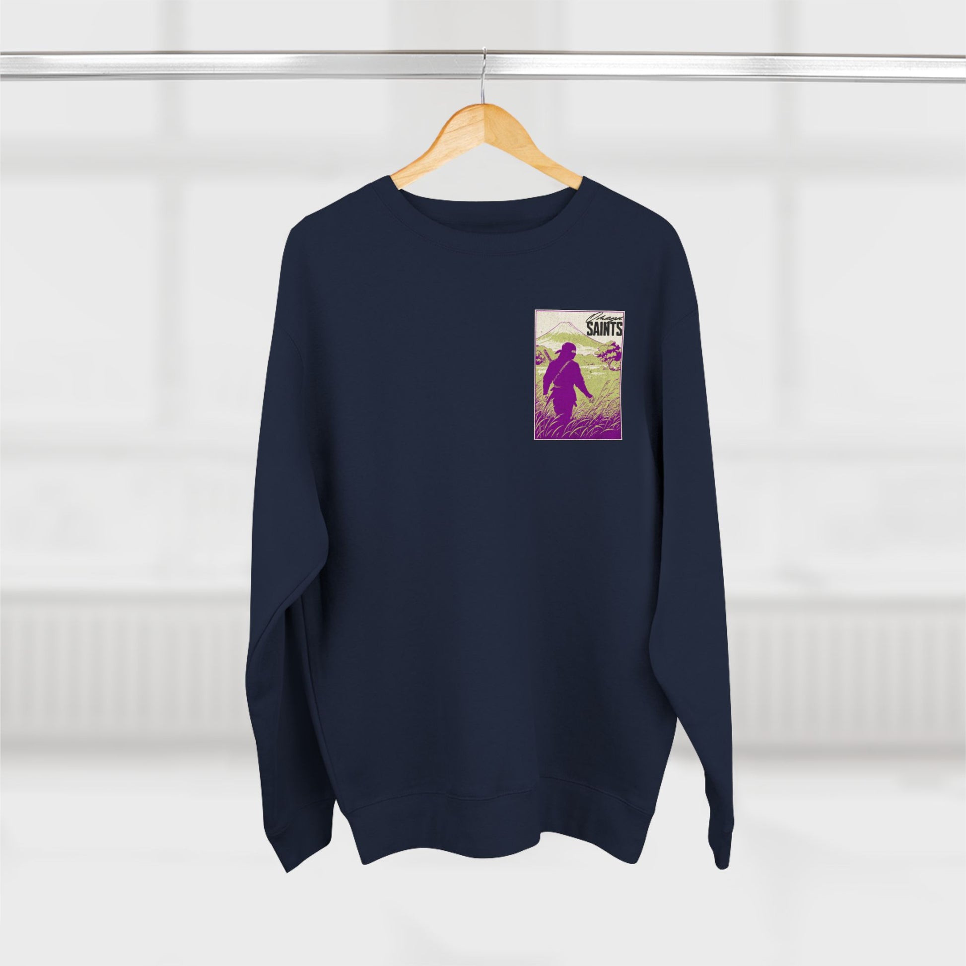 Black Ninja Graphic Sweatshirt – Vintage Samurai Warrior Design | Soft Printed Graphic Sweater