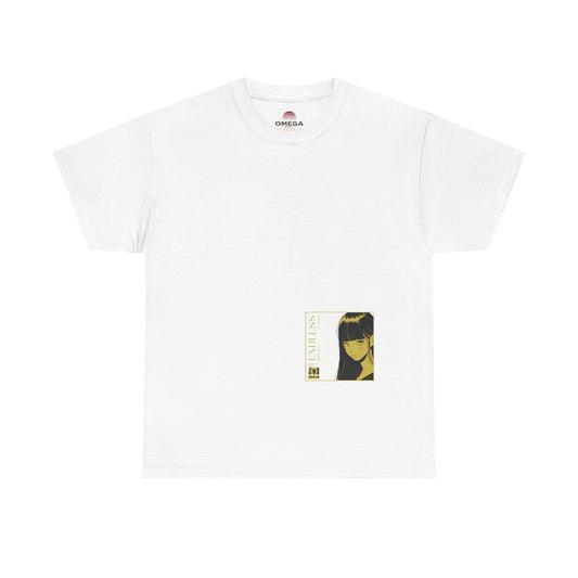 Anime Minimalist Tee — Yellow Portrait Pocket Graphic