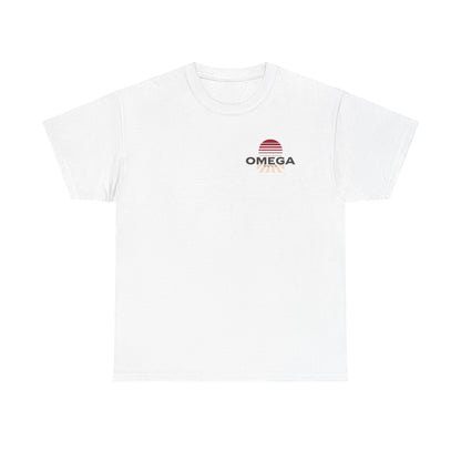 Japanese Warrior Samurai T-Shirt — Omega Logo Vintage Sun Graphic