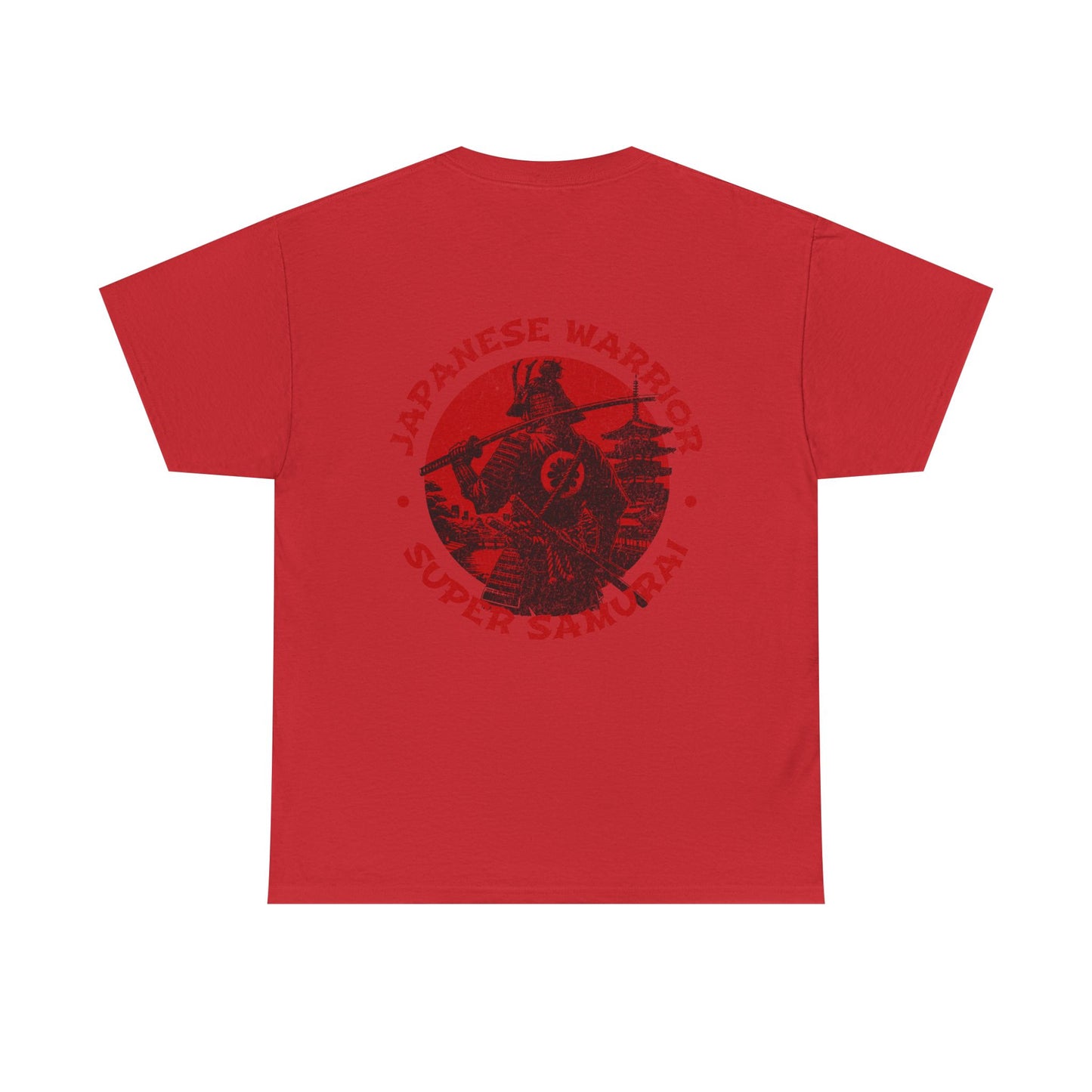 Japanese Warrior Samurai T-Shirt — Omega Logo Vintage Sun Graphic