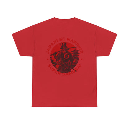Japanese Warrior Samurai T-Shirt — Omega Logo Vintage Sun Graphic