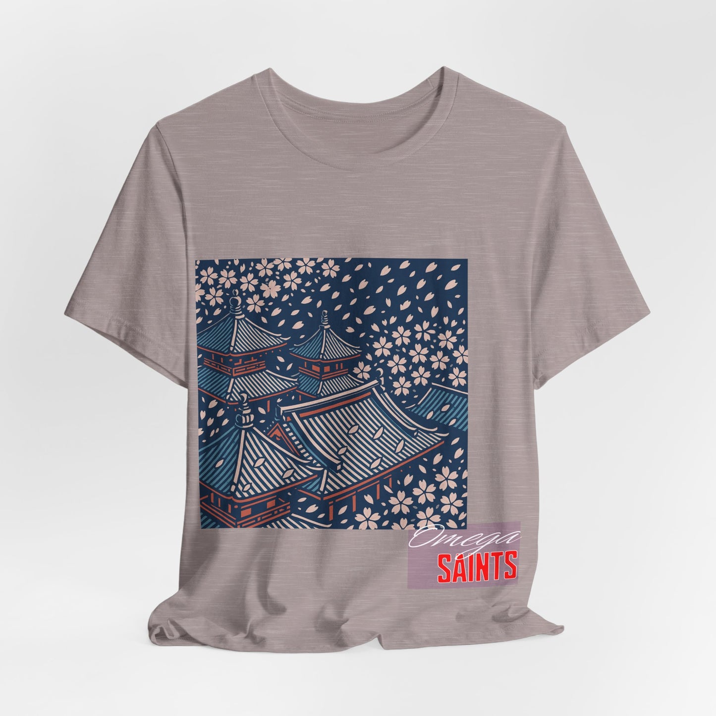Cherry Blossom Rooftops – Japanese Temple Aesthetic Graphic Tee