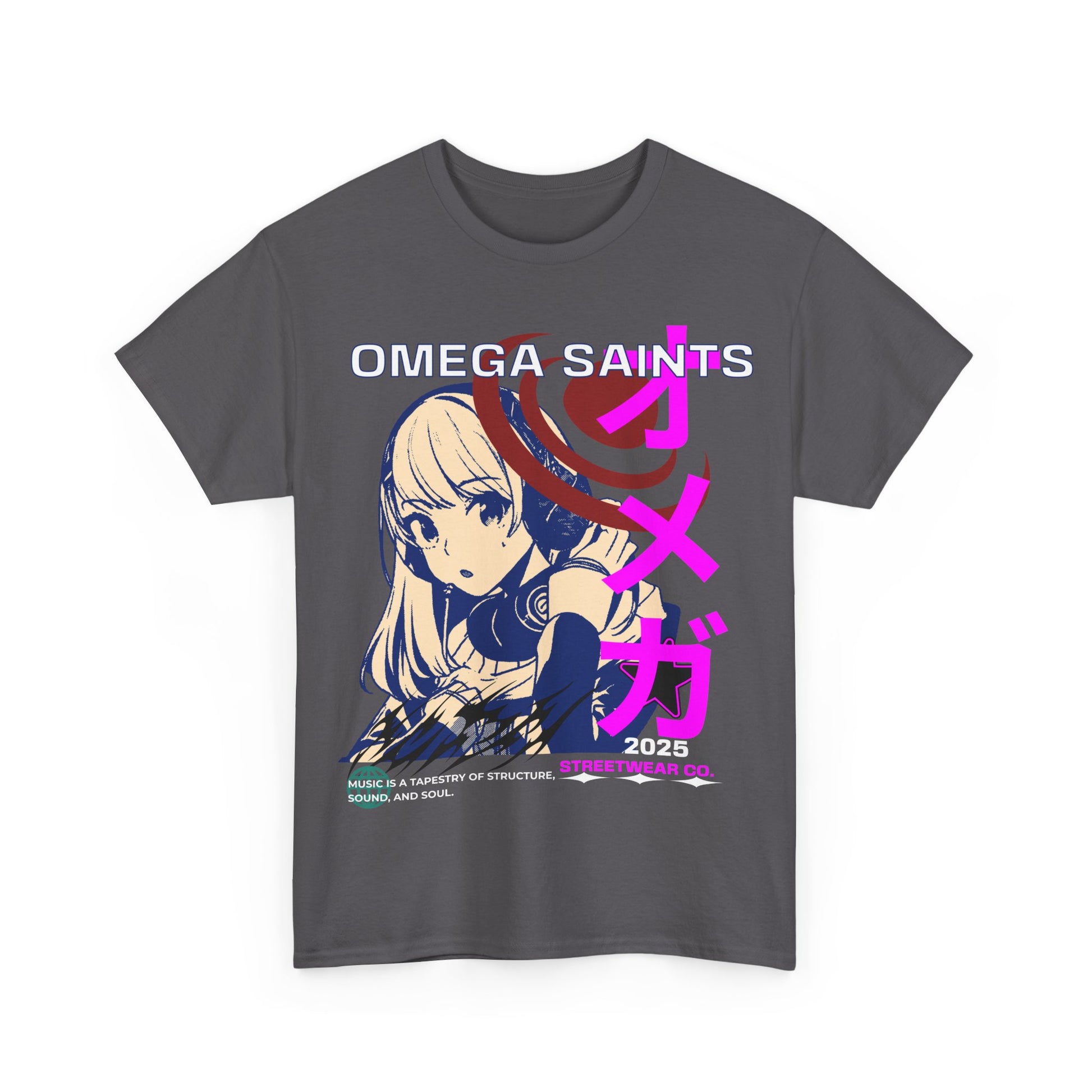 Omega Saints Anime Graphic Printed T-Shirt – Japanese Streetwear Style